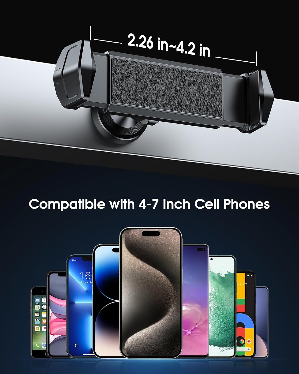 Gym Magnetic Phone Holder, 360° Rotatable Magnet Phone Holder for Gym Workout-Record, [N55 Super Magnet] Magnetic Cell Phone Holder for All 4-7 Inch Smartphones, Great Gym Accessory